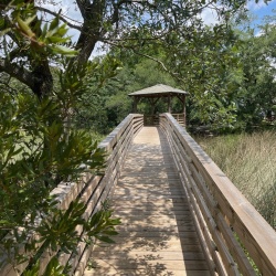 View into the dock overlooking the marsh