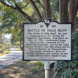 Battle of Dills Bluff Historic Marker Side 1