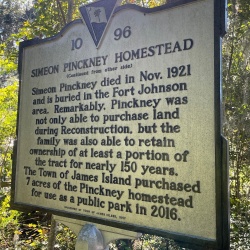 Simeon Pinckney Historic Marker Side 1